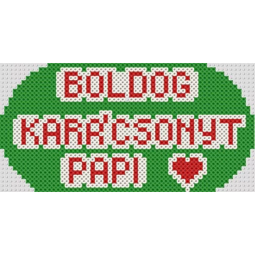 Boldog Karácsonyt Papi felirat 30 cm * 15 cm
