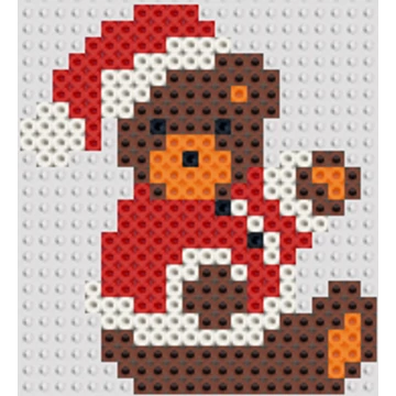 Karácsonyi Plüssmaci oldalról 11 cm *12 cm