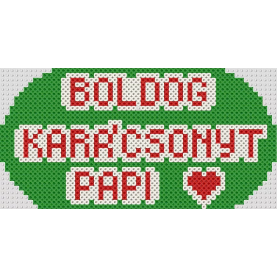 Boldog Karácsonyt Papi felirat 30 cm * 15 cm