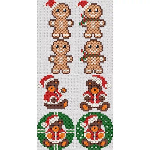 Karácsonyi Mézi és Plüssmaci 8 db